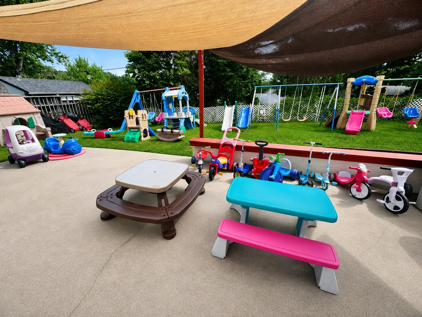 Supervised outdoor play space at Patricia's Daycare